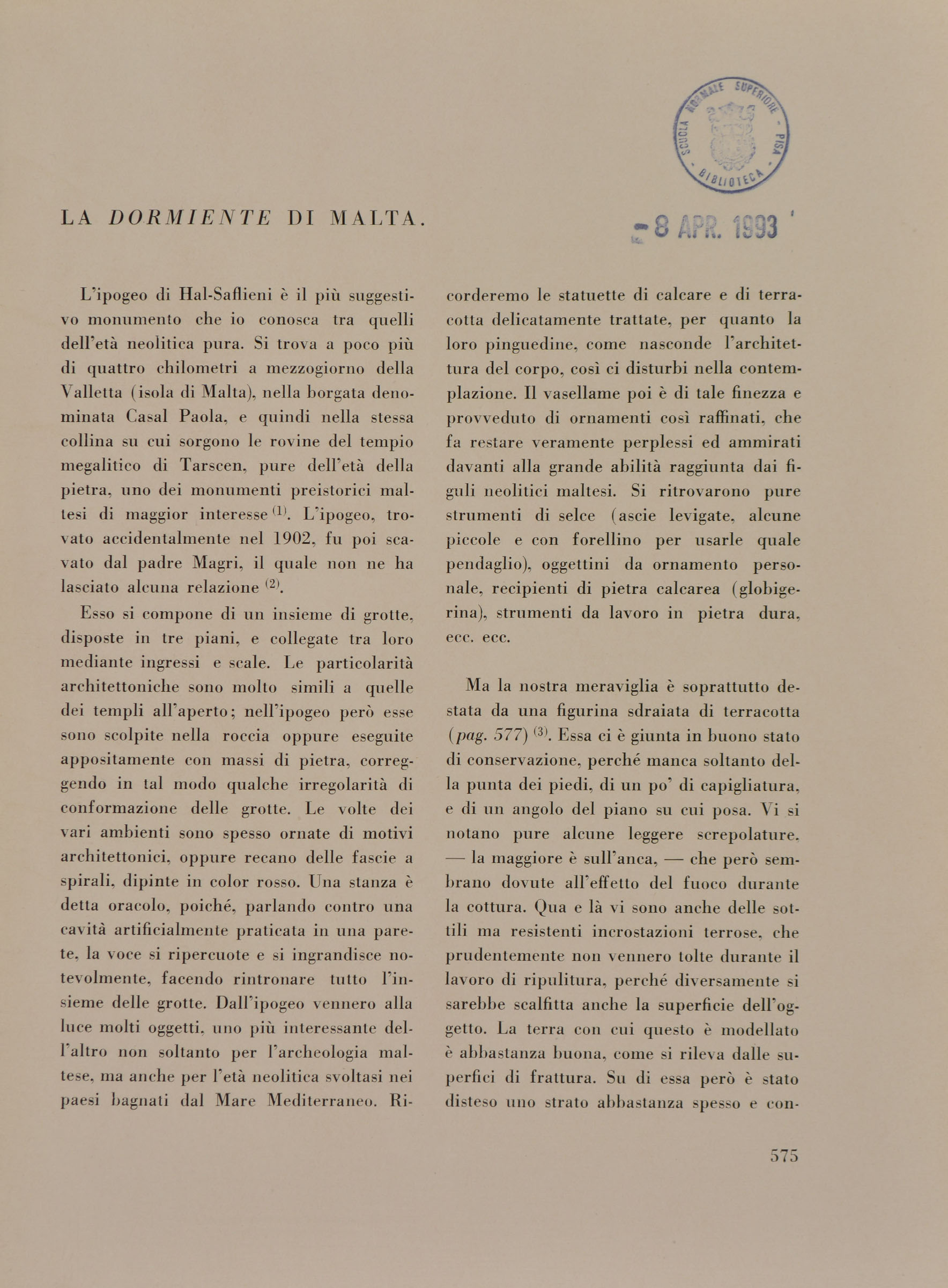 pagina sinistra