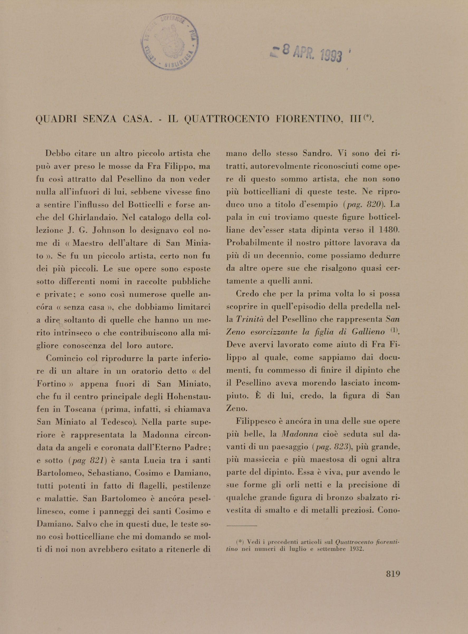 pagina sinistra